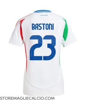 Italia Alessandro Bastoni #23 Maglia Gara Trasferta Repliche Europei 2024 Donna